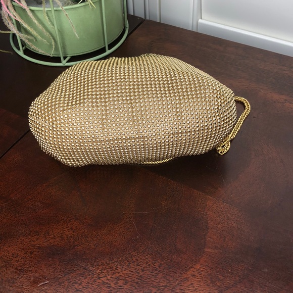 Whiting & Davis International Gold Tone Mesh Bag - Picture 2 of 12
